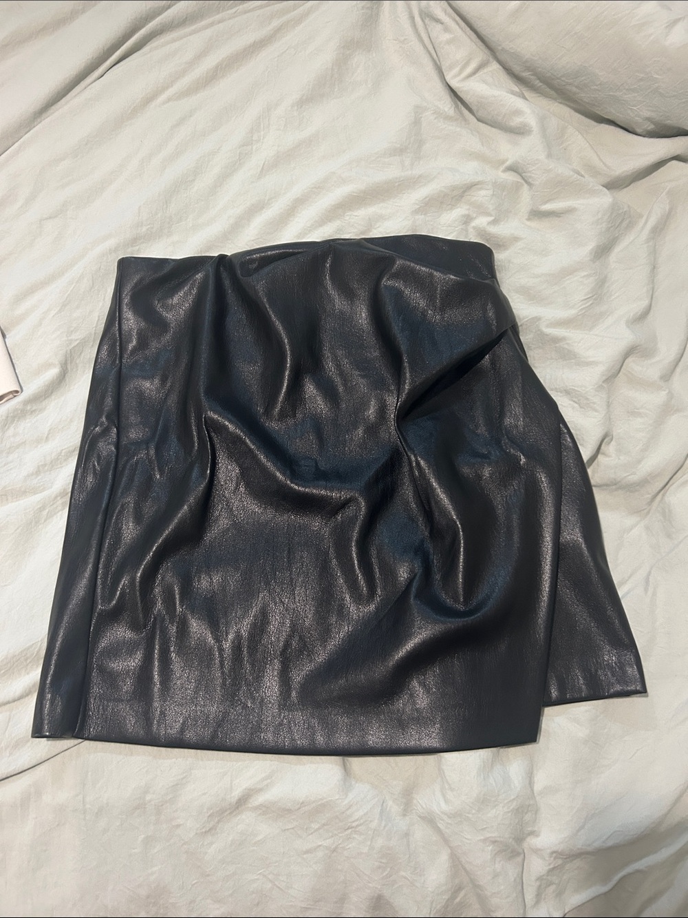 Wilfred Black Faux Leather Mini Skirt